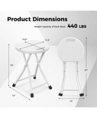 Folding Stool with Built-in Handle for Adults