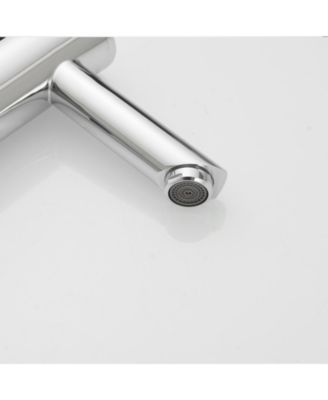 Automatic Sensor Touchless Single Hole Bathroom Sink Faucet With Temperature Mixing Valve In Polished Chrome