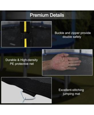 Outdoor Trampoline with Safety Closure Net