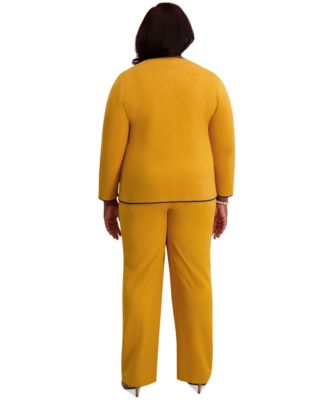 Round-Neck Long-Sleeve Button Front Cardigan, Regular & Plus 