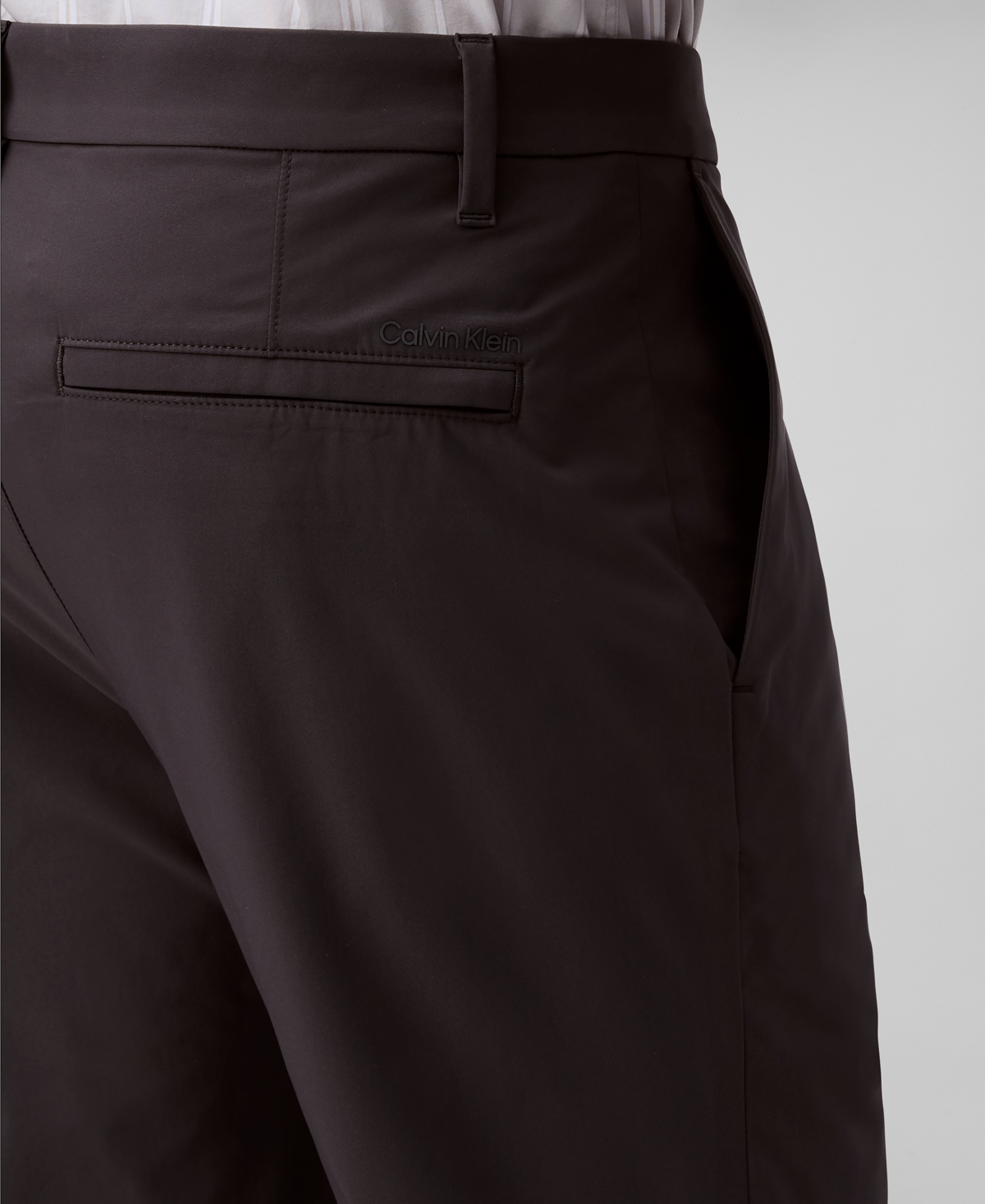 Calvin Klein Men's Slim-fit Stretch Wrinkle-resistant Tech Pants In Gray