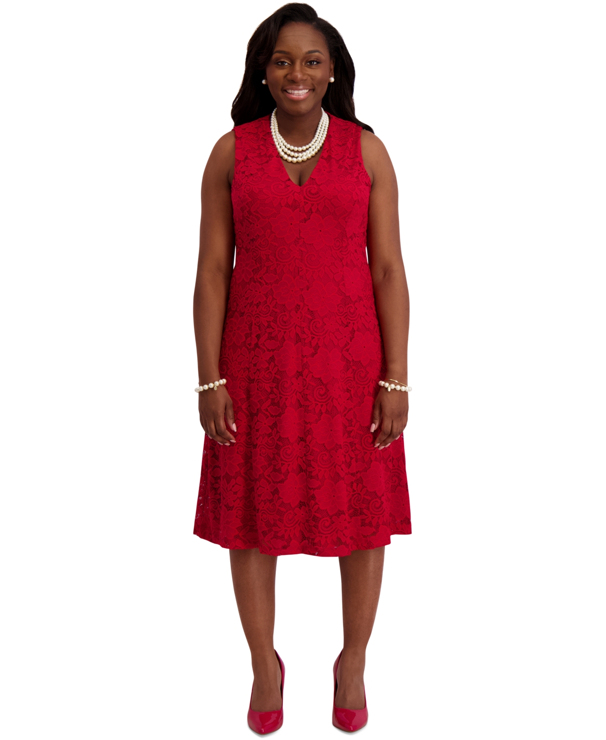 Kasper Women's Sleeveless Fit & Flare Dress, Regular & Plus Sizes