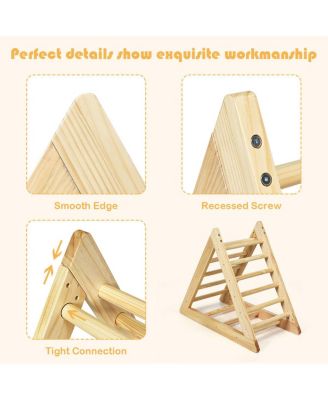 Wooden Triangle Climber for Toddler Step Training