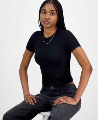 Hippie Rose - Juniors' Seamless Textured T-Shirt