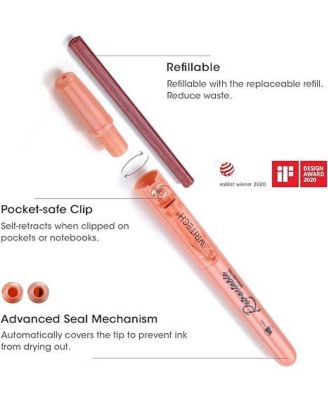 VINTAGE RETRACTABLE HIGHLIGHTERS - 6CT