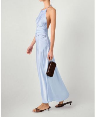 Women's Halter Tie Neck Maxi Dress