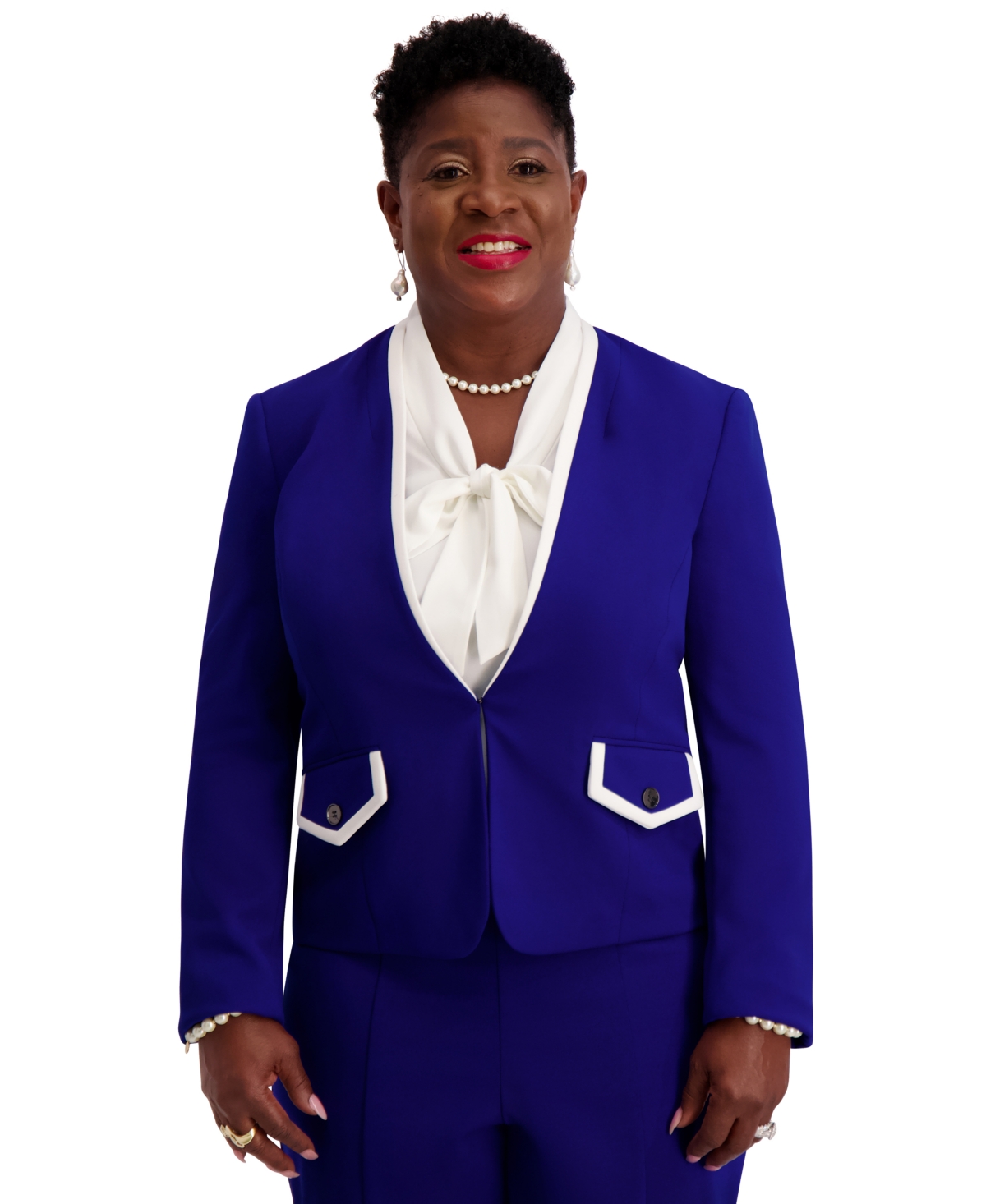 Kasper Framed Collarless Jacket, Regular & Plus