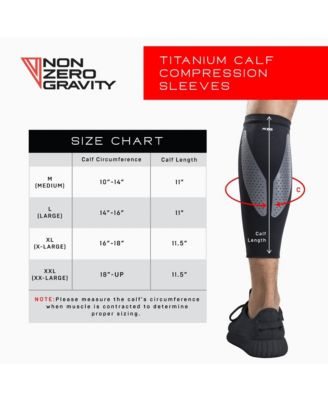 Titanium Calf Compression Sleeves (size M)