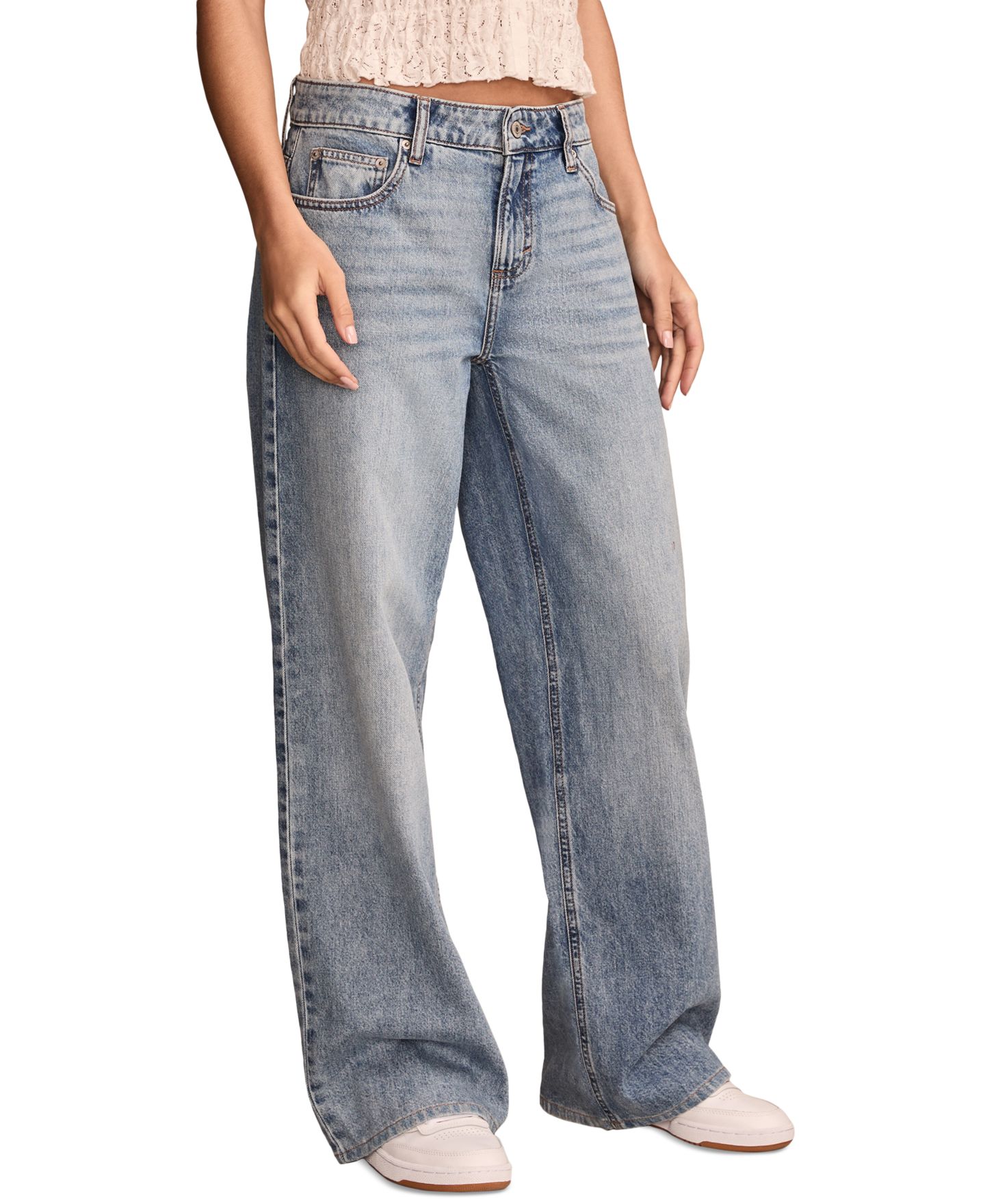 Женские джинсы Lucky Brand Baggy Wide Leg, цвет: Варёный — фото 2