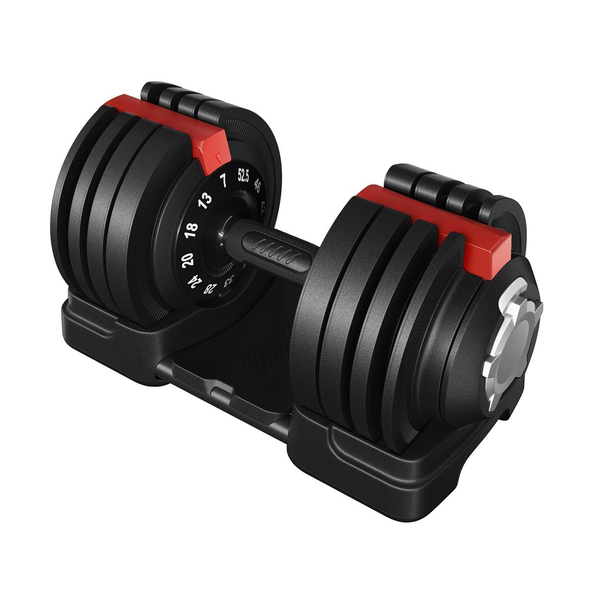52.5lb 12-in-1 Quick-Adjust Dumbbell - Black
