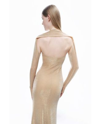 Women's Maxi Dress with Glove Accessory