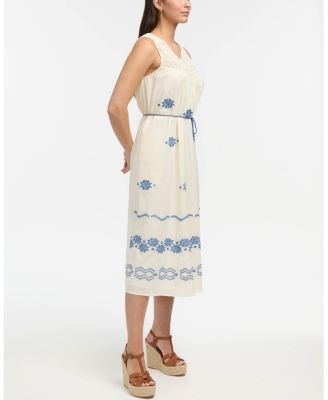 Women's Crochet Embroidered Maxi Dress