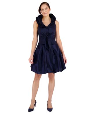 Women's Layered-Collar Bubble-Hem Skirt