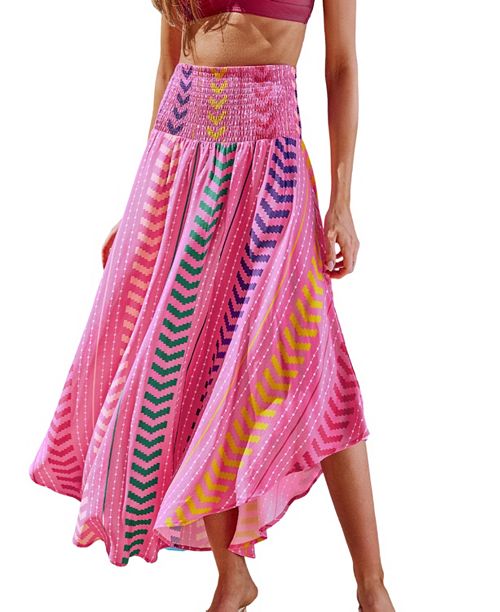alfani Cupshe Women's Vibrant Mood Chevron Cover-Up Sarong Women's Fashion Shoes & Accessories