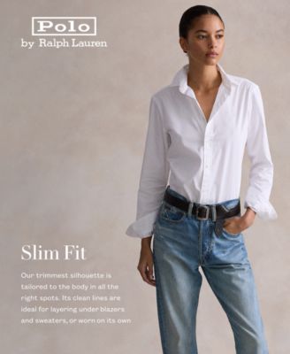 売れ筋商品|||ラルフローレン カットソー トップス レディース Women's Stretch Slim Fit Oxford Shirt White Polo Ralph Lauren Women's Stretch Slim Fit Oxford Shirt - Macy's
