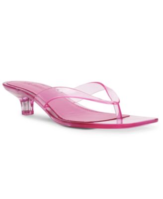 Steve Madden - Women's Tracie-J Kitten-Heel Jelly Thong Sandals