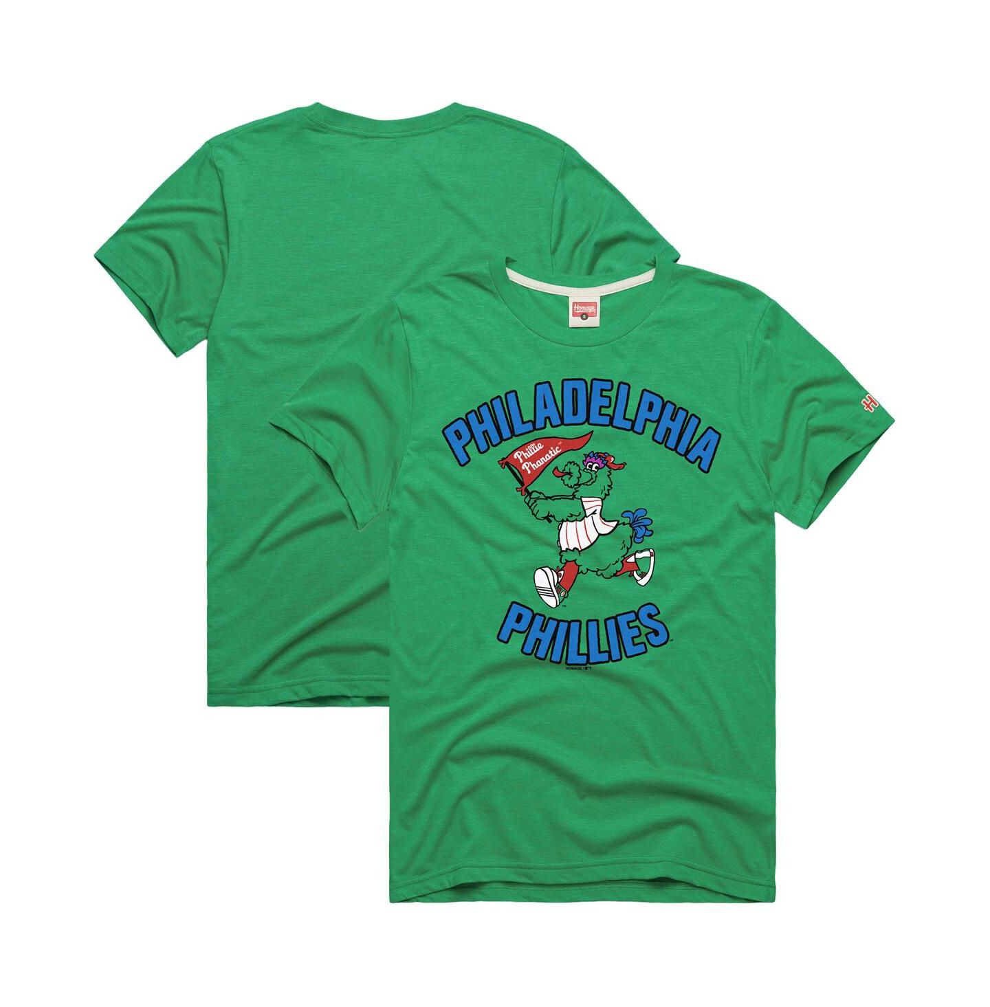 Мужская футболка Homage Green Philadelphia Phillies Hyper Local Tri-Blend — фото 1