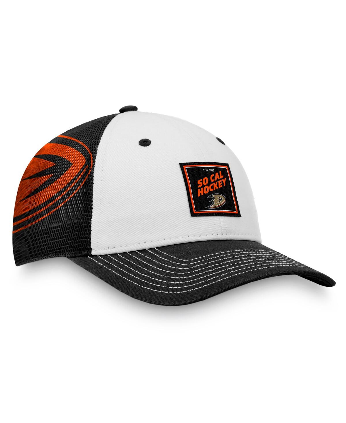 Fanatics Men's Black/white Anaheim Ducks Block Party Snapback Hat