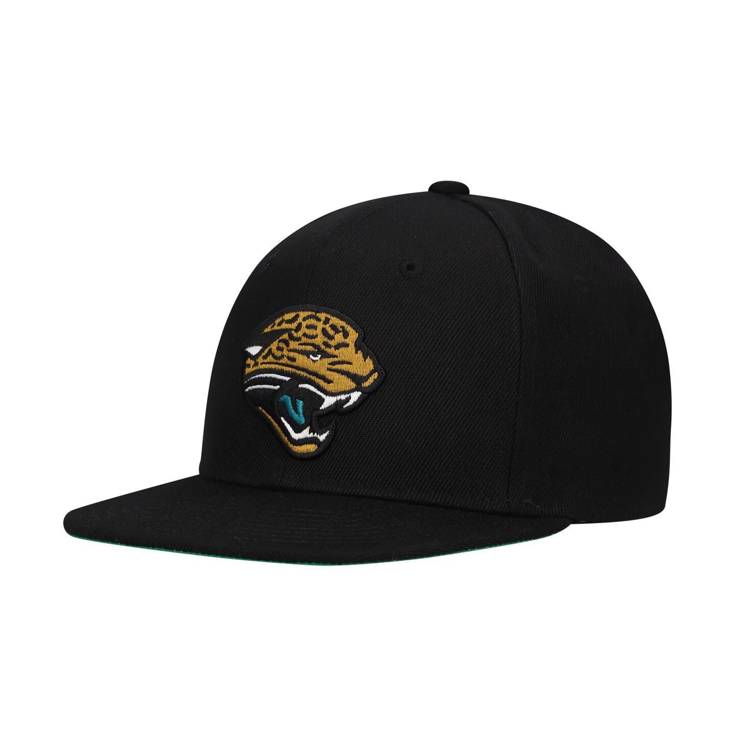 Детская кепка Mitchell & Ness Black Jacksonville Jaguars Gridiron Classics Ground Snapback Hat — фото 1