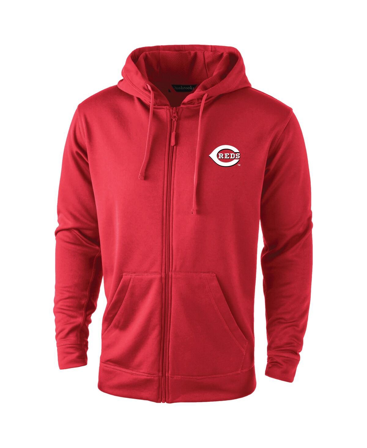 DUNBROOKE MEN'S RED CINCINNATI REDS TROPHY FULL-ZIP HOODIE 