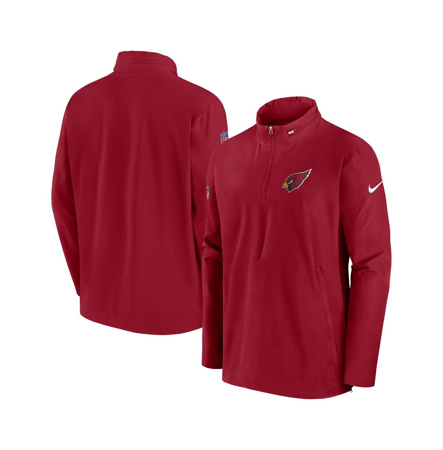 Мужская куртка Nike Cardinal Arizona Cardinals Sideline Coach Half-Zip — фото 1