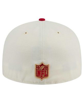 Men's White/Scarlet San Francisco 49ers Main 59FIFTY Fitted Hat