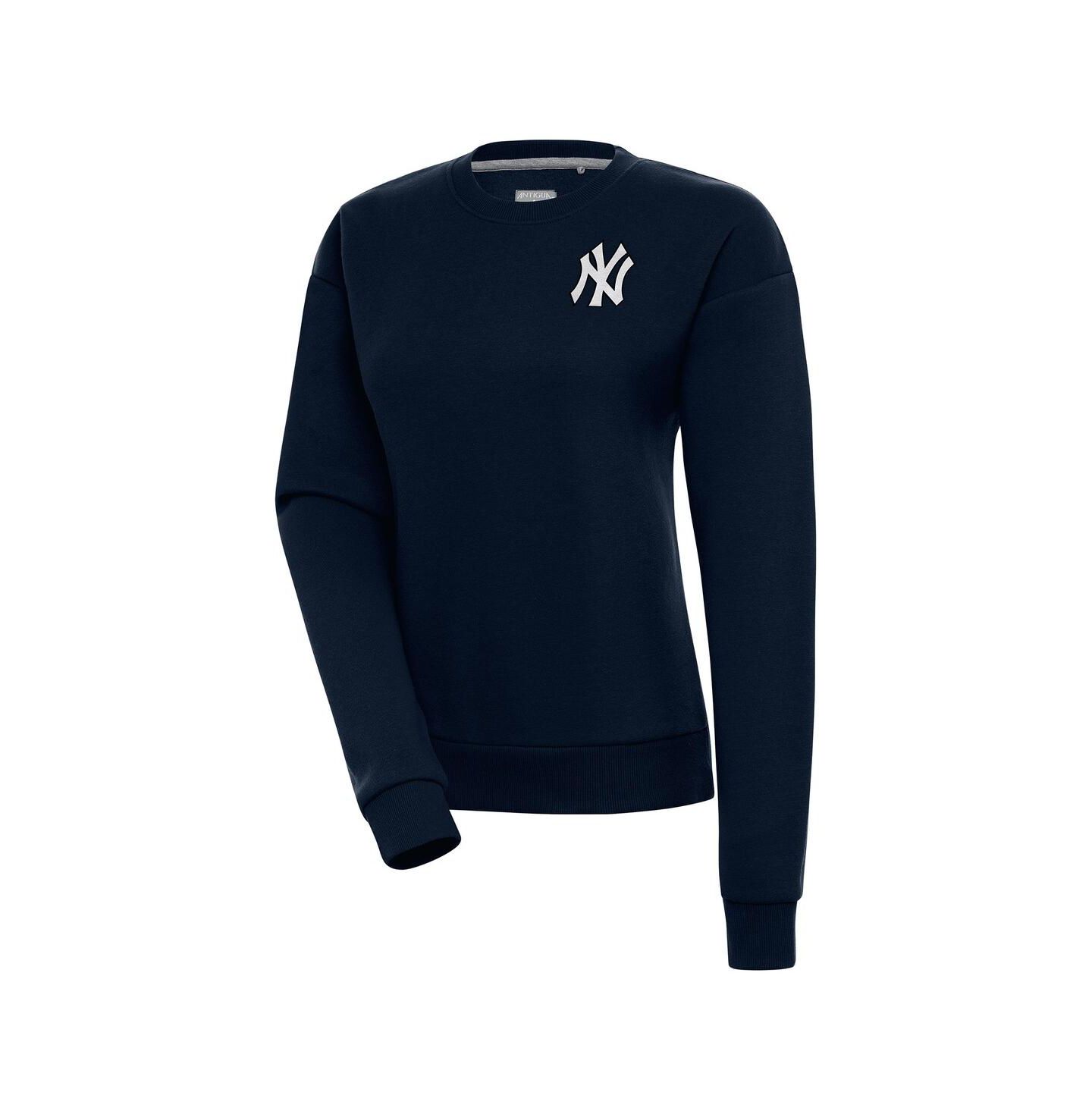 Женская толстовка Antigua Navy New York Yankees Brushed Metallic Victory Pullover — фото 1