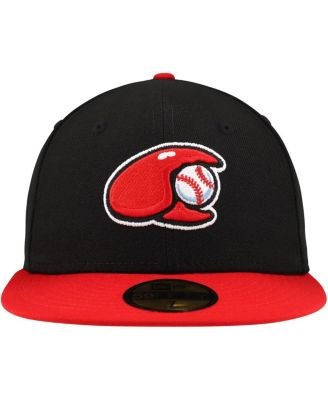 Men's Black Hickory Crawdads Authentic Collection 59FIFTY Fitted Hat