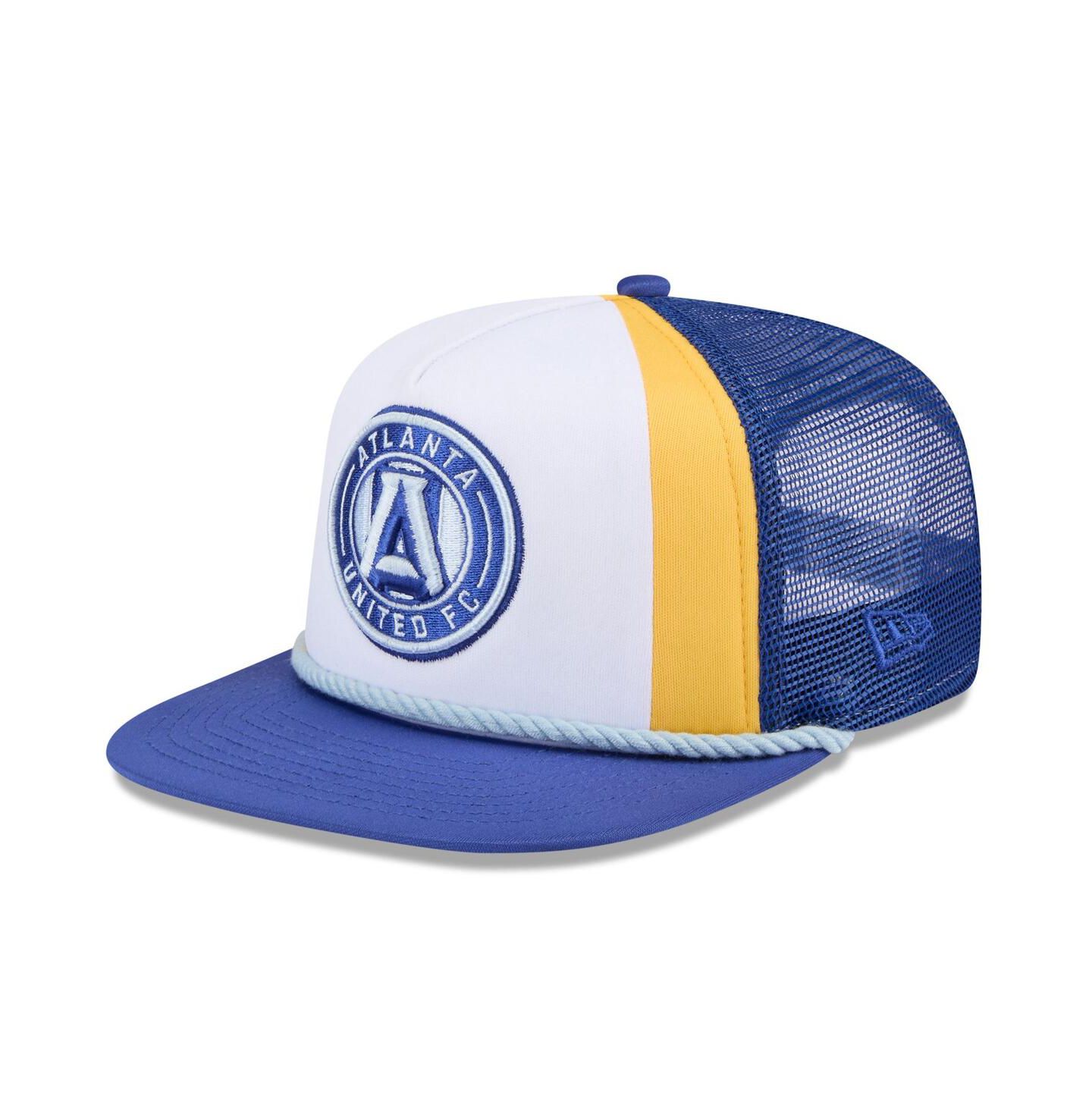 Мужские головные уборы New Era White Atlanta United FC 2024 Jersey Hook A-Frame Trucker 9FIFTY Snapback Hat — фото 3
