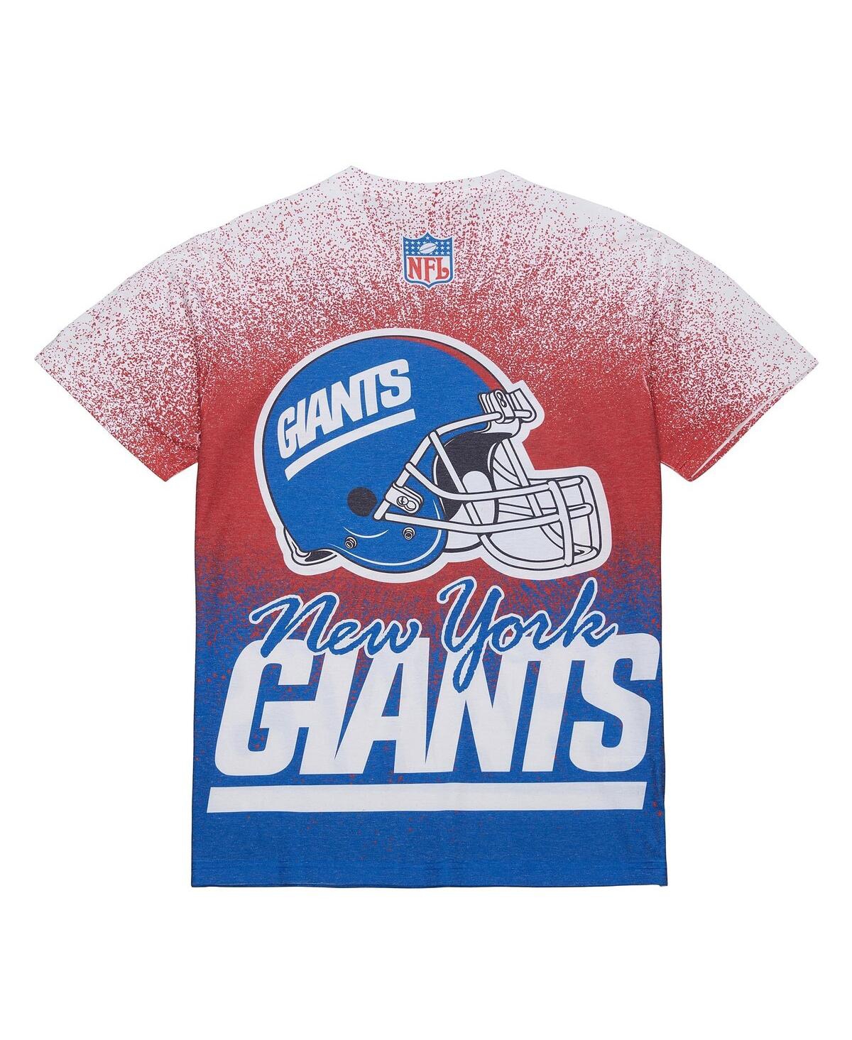 Mitchell & Ness White New York Giants Team Burst Vintage Logo T-shirt In Brown