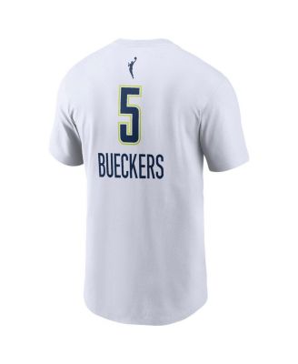 Men's Paige Bueckers White Dallas Wings 2025 WNBA Draft Heroine Edition Name Number T-Shirt
