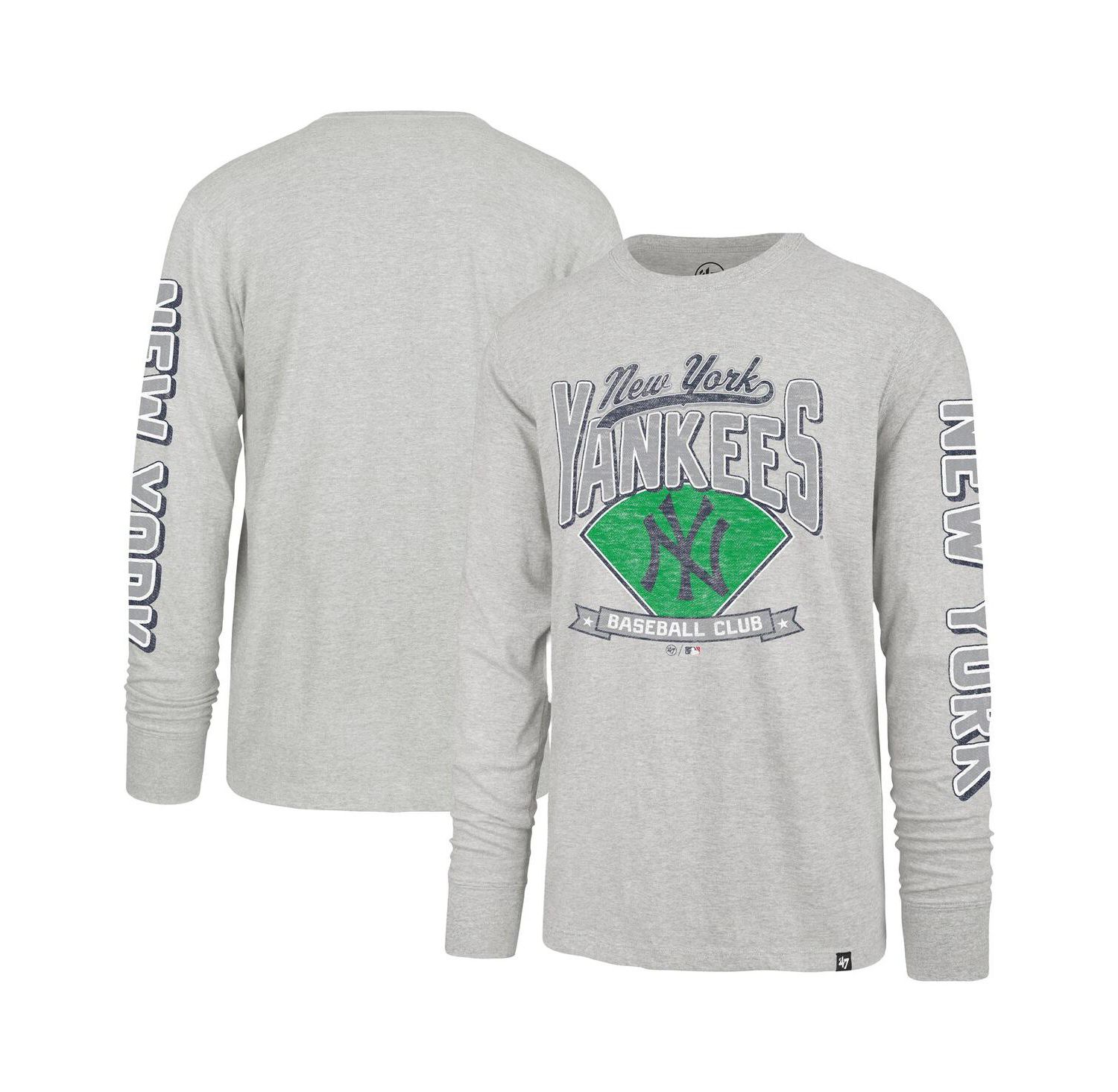 Men's Gray New York Yankees Fair Ball Franklin Long Sleeve T-Shirt