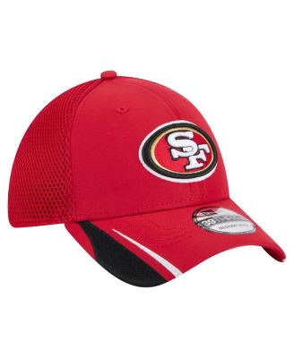 Men's Scarlet San Francisco 49ers Game Day Linear 39THIRTY Flex Hat