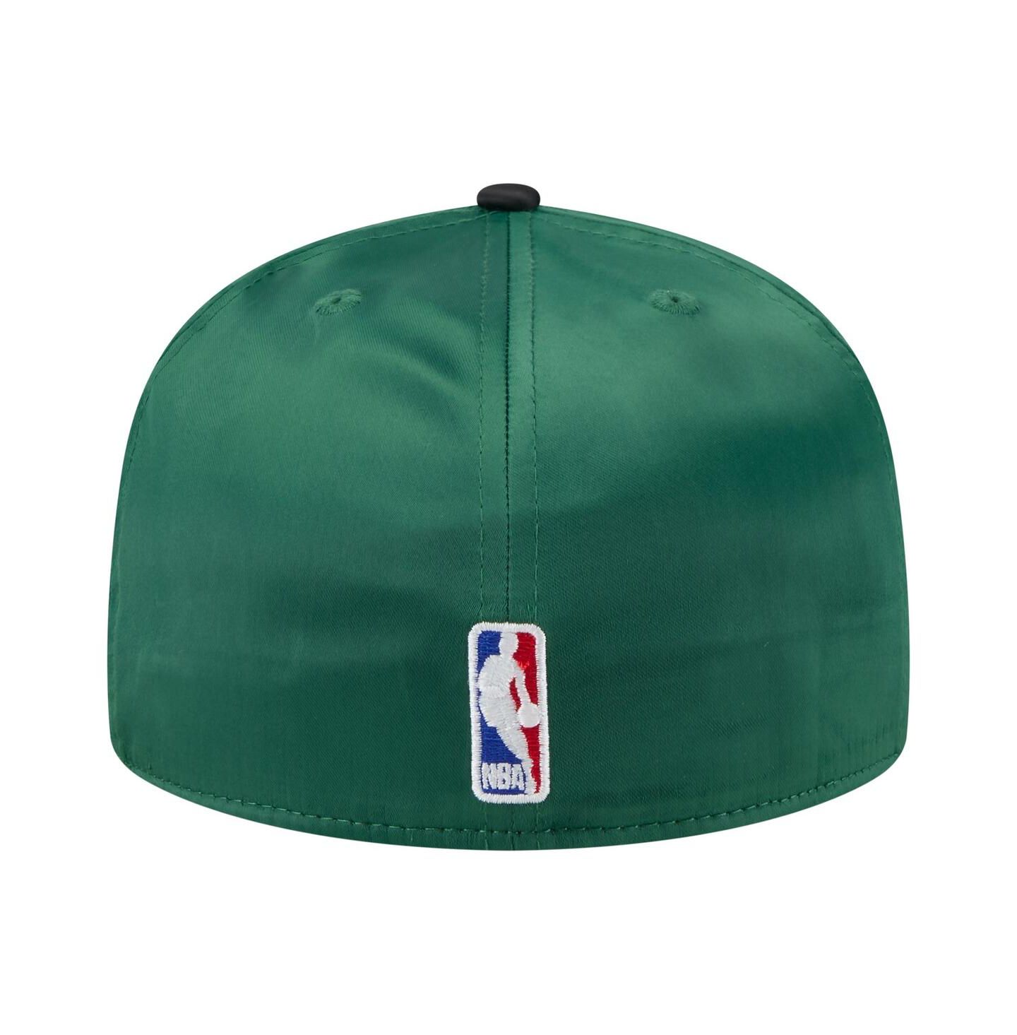 Мужская кепка New Era Kelly Green/Black Boston Celtics Throwback Satin Vintage Pin Two-Tone 59FIFTY Fitted Hat — фото 4