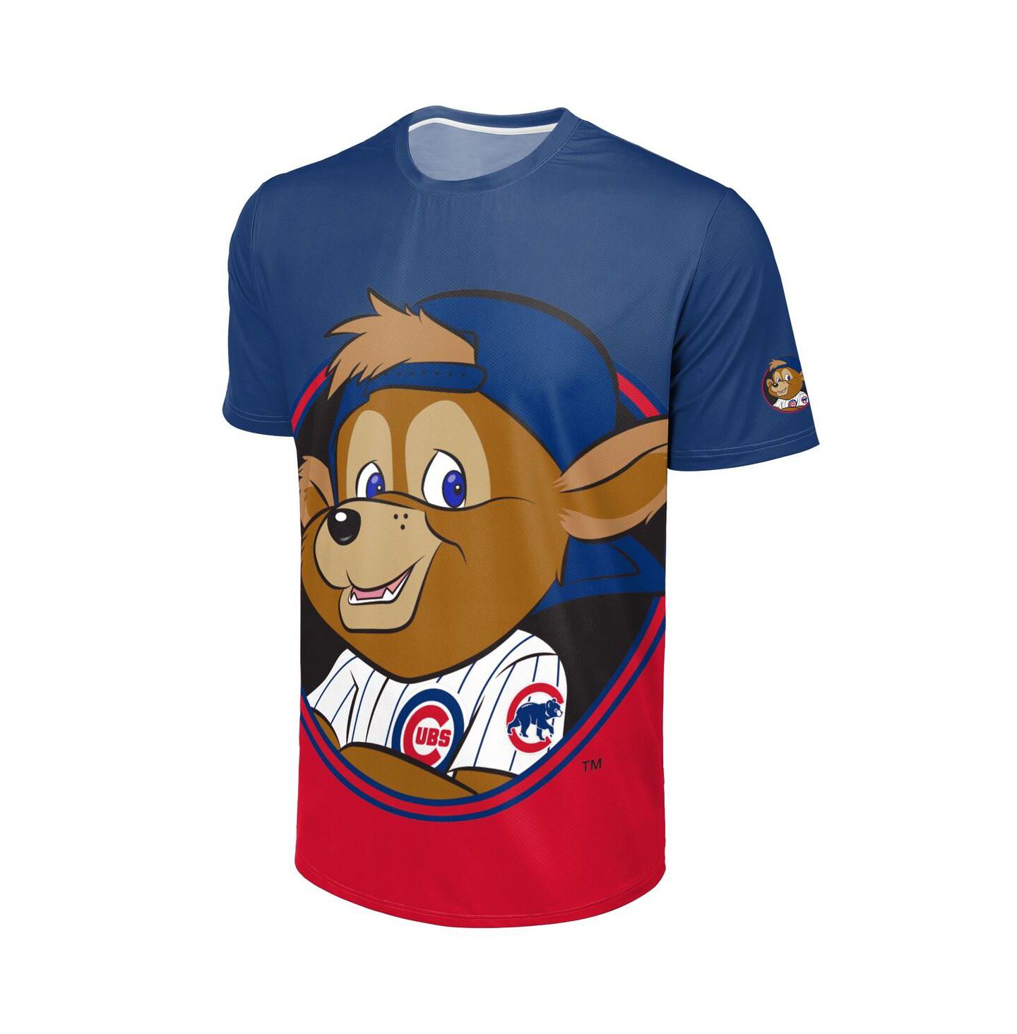 Мужская футболка FOCO Royal/Red Chicago Cubs Big Logo Mascot — фото 2