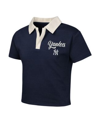 Big Girls 2-Piece Navy New York Yankees Base Trainer Johnny Polo Shirt and Skort Set