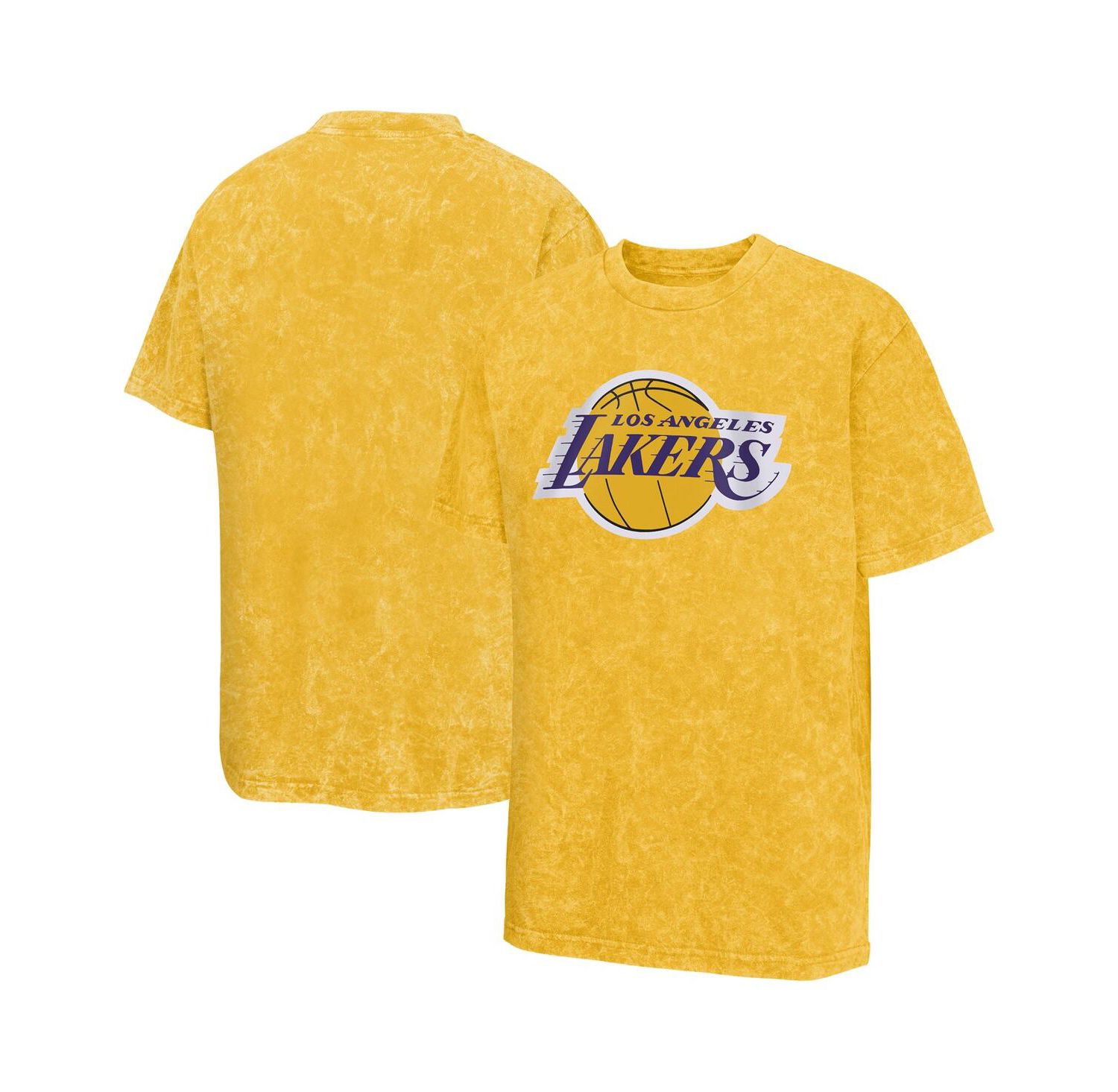 Big Boys and Girls Gold Los Angeles Lakers Rugged Defense T-Shirt