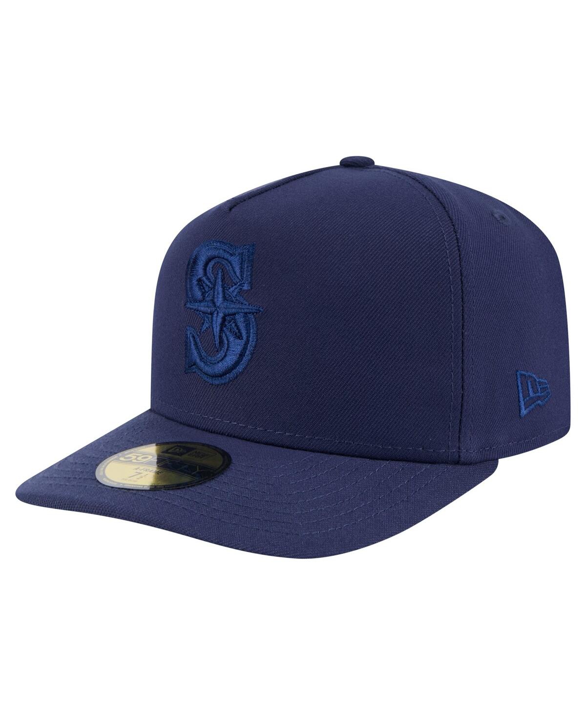 New Era Men's Navy Seattle Mariners Color Pack A-frame 59fifty Fitted Hat