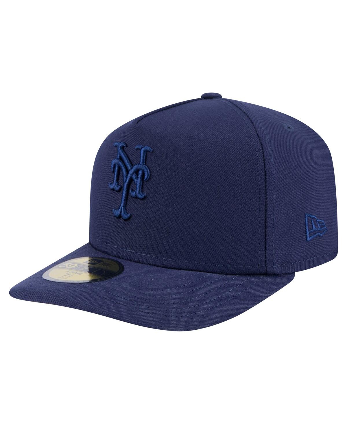 New Era Men's Navy New York Mets Color Pack A-frame 59fifty Fitted Hat