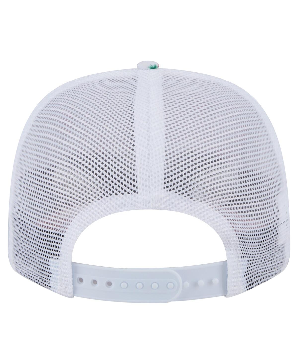 NEW ERA MEN'S WHITE HOUSTON TEXANS ADVENTURE FLAMINGO PATTERN 9SEVENTY STRETCH-SNAP HAT 