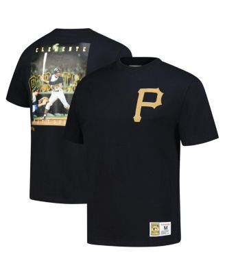 Mitchell & Ness - Men's Roberto Clemente Black Pittsburgh Pirates Legends Collection Vintage Logo T-Shirt