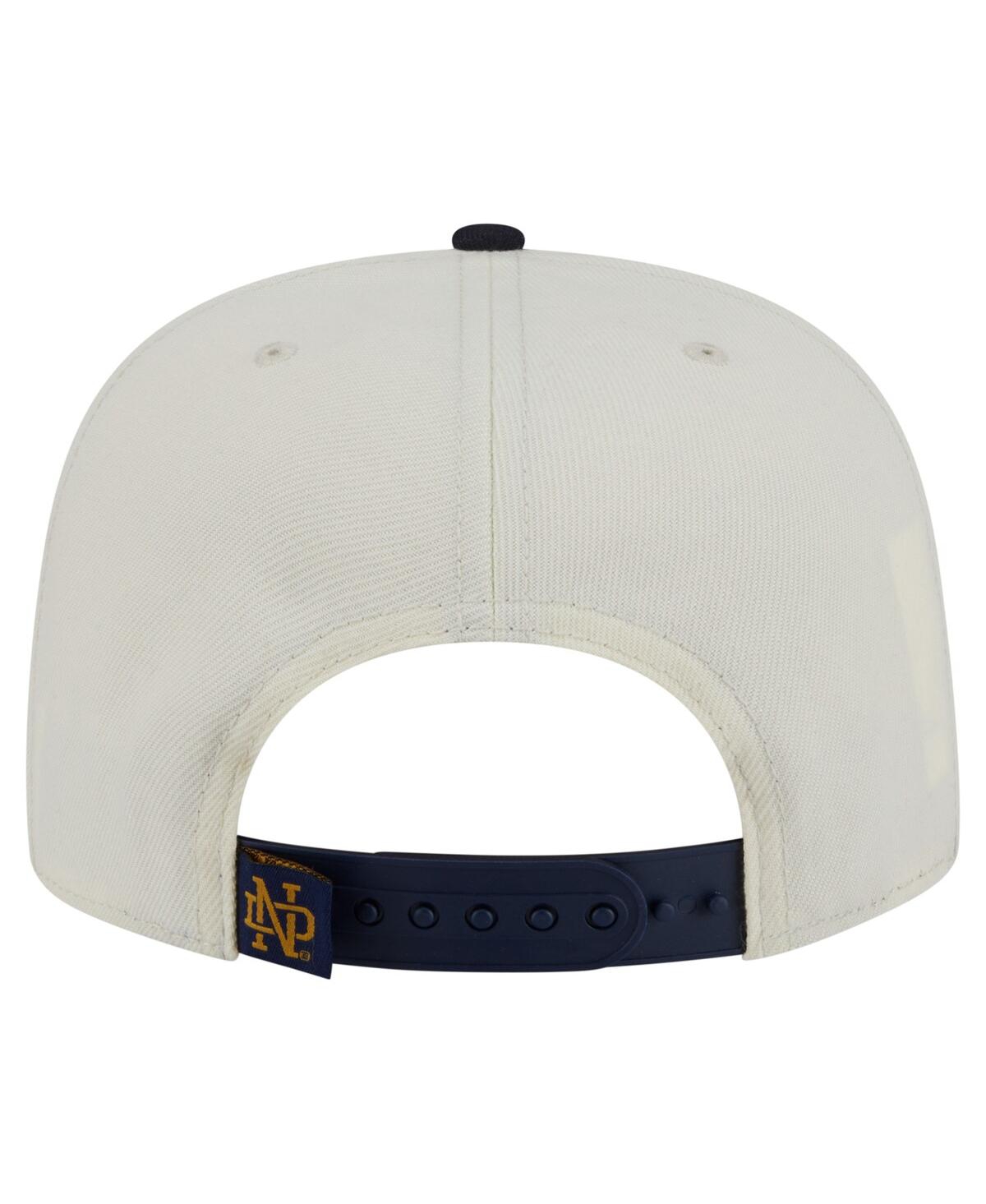 NEW ERA MEN'S WHITE NOTRE DAME FIGHTING IRISH COLLEGIATE 9FIFTY A-FRAME SNAPBACK HAT 