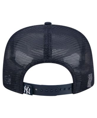 Men's Navy New York Yankees Retro Satin Script Golfer Adjustable Hat