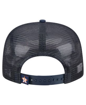 Men's Navy Houston Astros Retro Satin Script Golfer Adjustable Hat