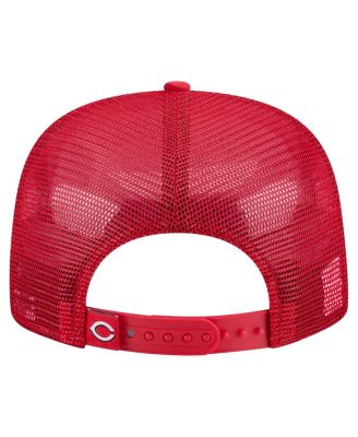 Men's Red Cincinnati Reds Retro Satin Script Golfer Adjustable Hat