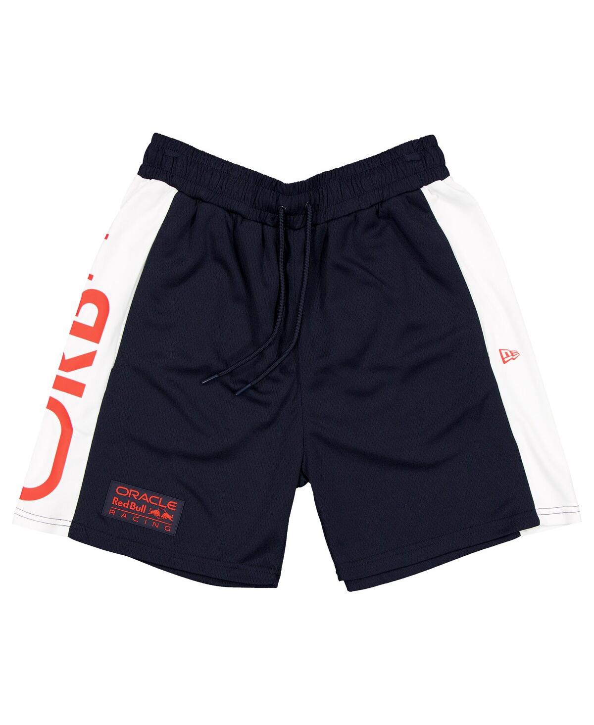 NEW ERA MEN'S NAVY RED BULL RACING GRAPHIC MESH SHORTS 