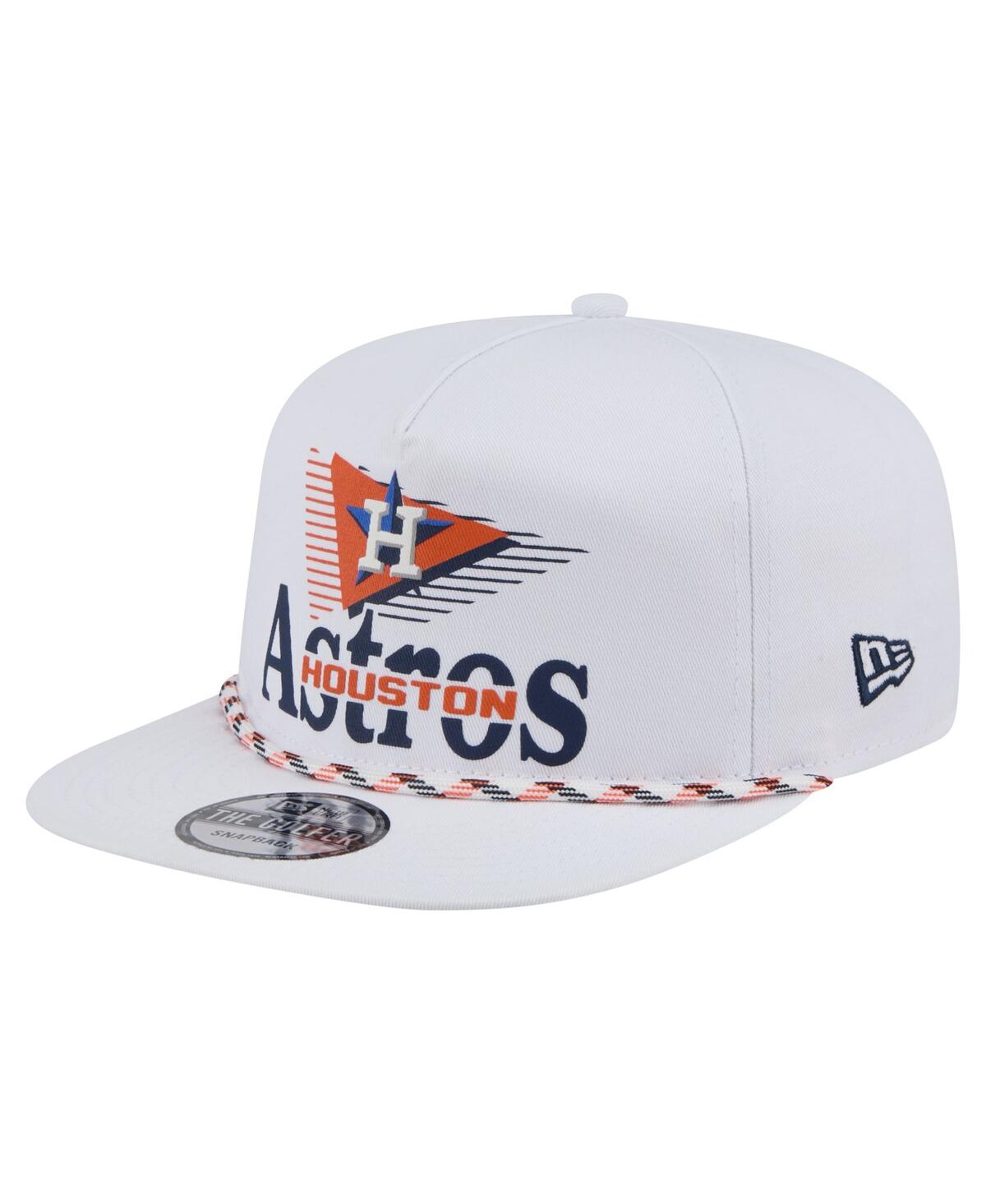 NEW ERA MEN'S WHITE HOUSTON ASTROS COLLIDE GOLFER SNAPBACK HAT 