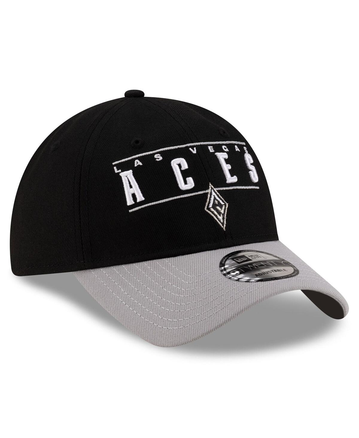 New Era Men's And Women's Black/silver Las Vegas Aces 2025 Wnba Draft 9twenty Adjustable Hat