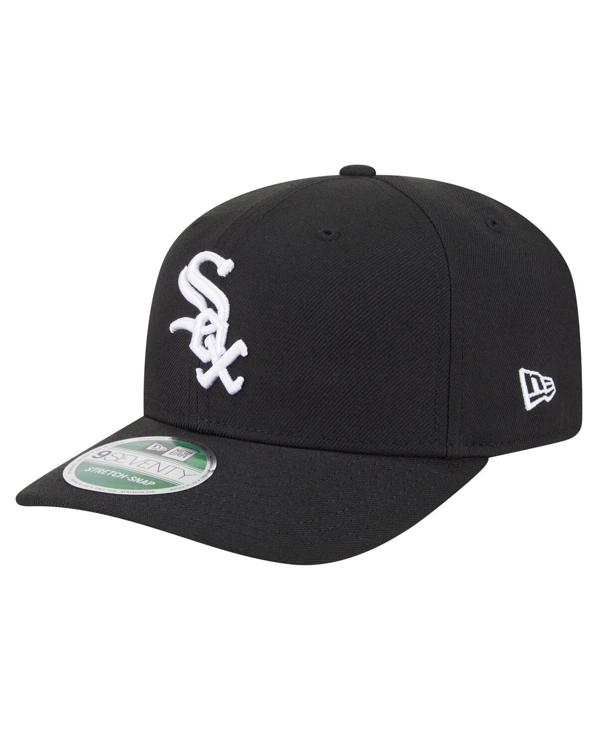 NEW ERA MEN'S BLACK CHICAGO WHITE SOX 125TH ANNIVERSARY 9SEVENTY STRETCH-SNAP HAT 