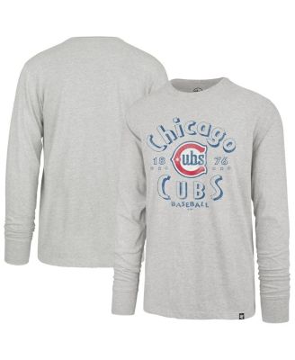 '47 Brand - Men's Gray Chicago Cubs Circle Change Franklin Long Sleeve T-Shirt